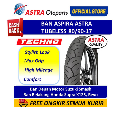 [EZR.3200159] Aspira Maxio Techno 80/90-17 Ban Depan Suzuki Smash(15-80/9017-TECHNO)