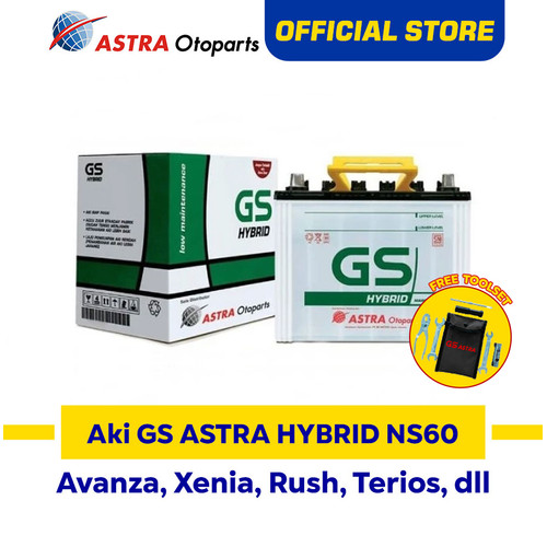 [EZR.3200196] Aki Mobil GS ASTRA Hybrid GSHY-NS60 Avanza Xenia Rush Terios dll