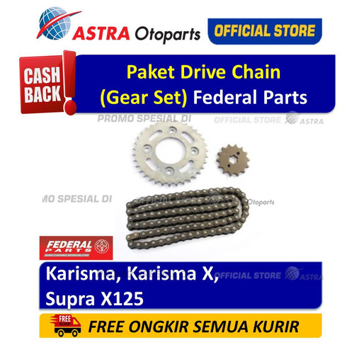 [EZR.3200234] Paket Drive Chain Federal Parts Karisma / Karisma X / Supra X125
