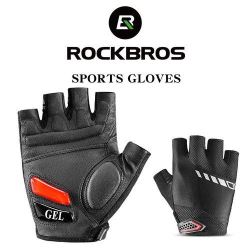 [EZR.3200246] ROCKBROS Sarung Tangan Sepeda - Bike Glove Half Finger Gel Pad S143