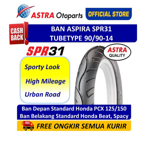 [EZR.3200258] Ban Aspira SPR 31 Tube Type 90/90-14 Untuk Beat (12-90/9014-SPR31)