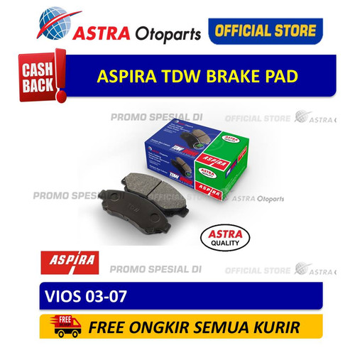 [EZR.3200269] Brake Pad Aspira TDW untuk Mobil: VIOS 03-07
