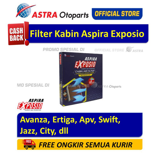 [EZR.3200309] Saringan Udara Kabin Aspira Exposio Avanza, Ertiga, Jazz, APV, dll