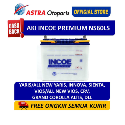 [EZR.3200313] Aki Mobil Incoe Premium INPR-NS60LS Yaris Innova Sienta CRV Vios dll