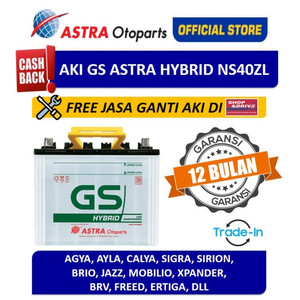 [EZR.3200381] Aki GS ASTRA Hybrid NS40ZL (Free Pemasangan Instan + Tukar Tambah)