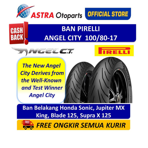 [EZR.3200452] Pirelli Angel City 100/80-17M/CTL 52S AngCTR - Ban Belakang (2580900)