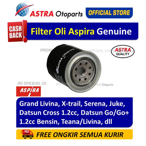 [EZR.3200466] Filter Oli/ Oil Filter Aspira GRAND LIVINA, X-TRAIL, SERENA, JUKE, dll