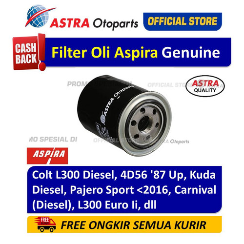 [EZR.3200475] Filter Oli/ Oil Filter Aspira COLT L300, KUDA DIESEL, PAJERO, dll