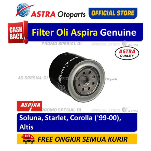 [EZR.3200484] Filter Oli/ Oil Filter Aspira SOLUNA, STARLET, COROLLA ('99-00), ALTIS
