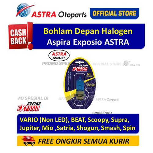 [EZR.3200760] Bohlam Depan Halogen True Blue ASPIRA EXPOSIO mtr MATIC,JUPITER Z,dll