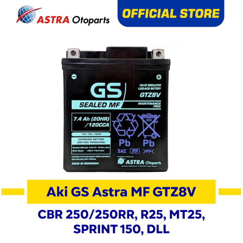 [EZR.3200884] GS ASTRA GTZ-8V Yamaha R25,Honda CBR 250,Kawasaki KLX 150,Vespa Sprint