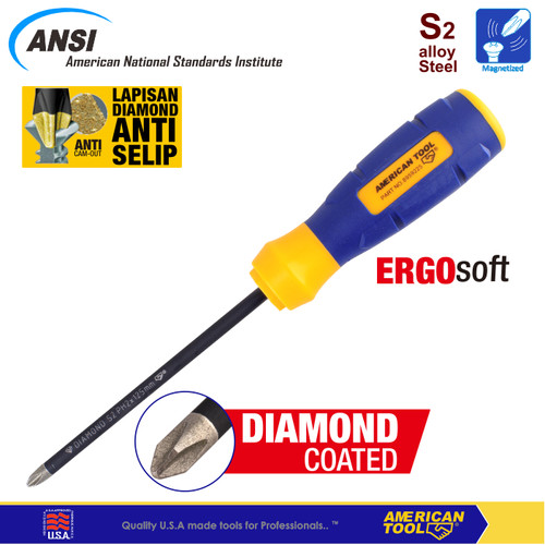 [EZM.2400040] Obeng ErgoSoft Handle Diamond Coated Plus S2 (PH1) 100mm 8959223