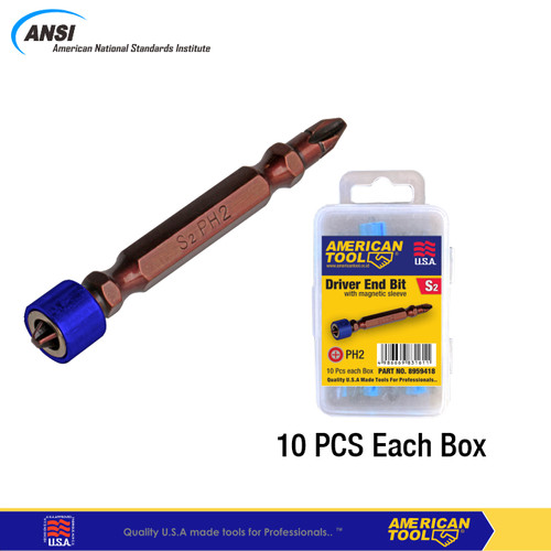 [EZM.2400087] 10pcs Double End Bit With Magnet American Tool 8959418D