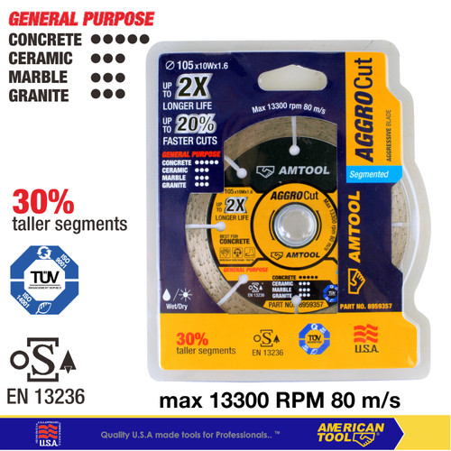 [EZM.2400100] AMTOOL Diamond wheel 4" (105mm) Aggro Cut  Mata Pisau potong 8959357