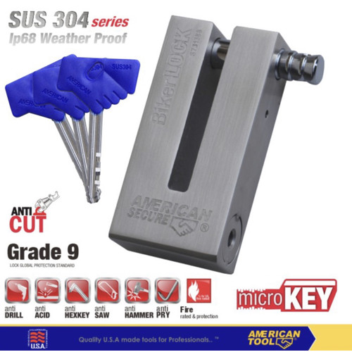 [EZM.2400161] Gembok Motor Tipe-U / Biker Lock American Tool S731388