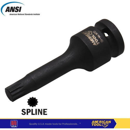 [EZM.2400174] spline Bit Impact Socket M10 1/2" DR American Tool 8959085