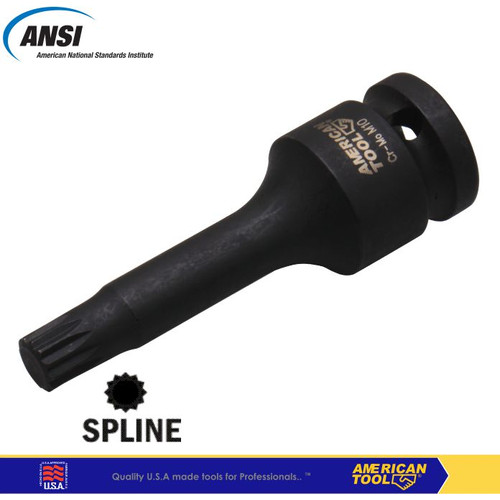 [EZM.2400177] spline Bit Impact Socket M8 1/2" DR American Tool 8959082