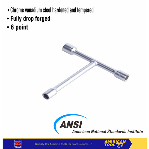 [EZM.2401152] 3 Way Sock T / 3 Way T Socket wrench American Tool 8~10~12 8958276