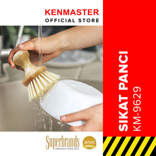 [EZM.2500013] Kenmaster Sikat Panci KM-9629 / Sikat Sisal Bambu / Sikat Pembersih Serbaguna / Sikat Gagang Pendek - OL108