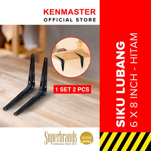 [EZM.2500023] Kenmaster Siku Rak 6 X 8 CM - 1 set isi 2 PCS - SKRK033 Siku Penyangga - SKRK033