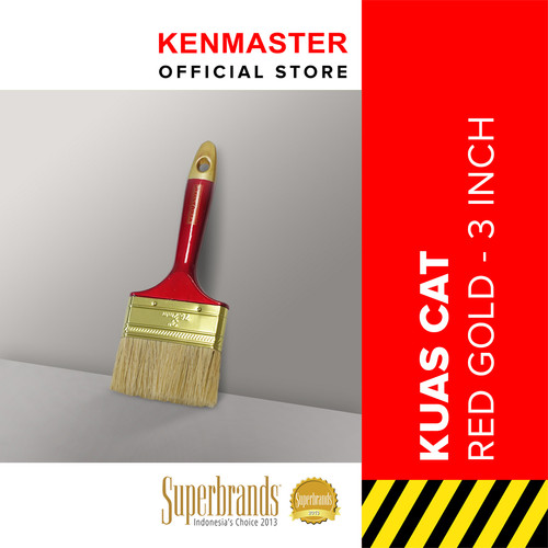 [EZM.2500029] Kenmaster NEW Kuas Cat Gagang RED GOLD 3 Inch KUAS151