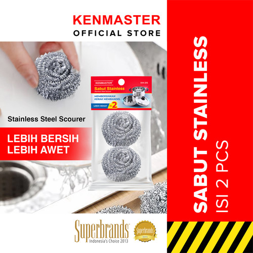 [EZM.2500049] Kenmaster Sabut Cuci Piring ISI 2 PCS - Swash Scourer Brush Refill / Sikat Cuci Piring - SBT003