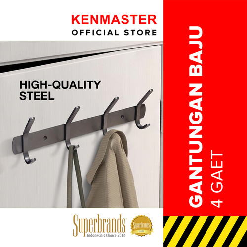[EZM.2500059] Kenmaster Hanger Hook 4 Gaet KM-HS3 / JY 174 - Gantungan Baju Stainless - HNGR051