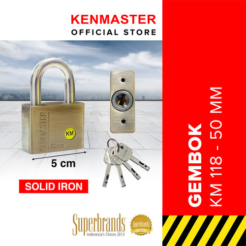 [EZM.2500062] Kenmaster Gembok BRONZE 50MM - KM-118 / Gembok Anti Maling / Gembok Pagar Kunci Gembok - GMBK117'