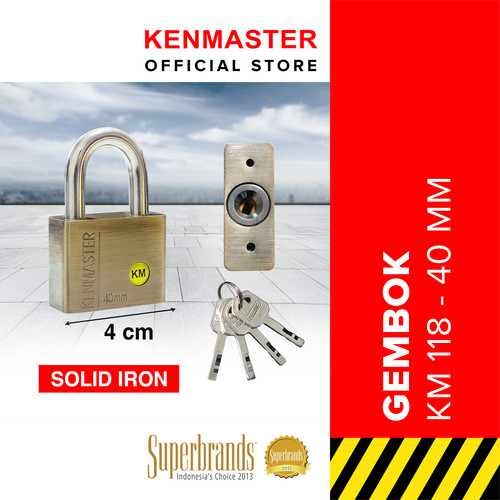 [EZM.2500063] Kenmaster Gembok BRONZE 40MM - KM-118 / Gembok Anti Maling / Gembok Pagar Kunci Gembok - GMBK116'