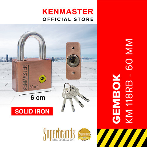 [EZM.2500064] Kenmaster Gembok BRONZE 60MM - KM-118 RB ROSEGOLD / Gembok Anti Maling / Gembok Pagar Kunci Gembok - GMBK121'
