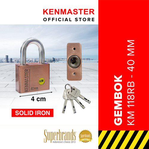 [EZM.2500066] Kenmaster Gembok BRONZE 40MM - KM-118 RB ROSEGOLD / Gembok Anti Maling / Gembok Pagar Kunci Gembok - GMBK119'