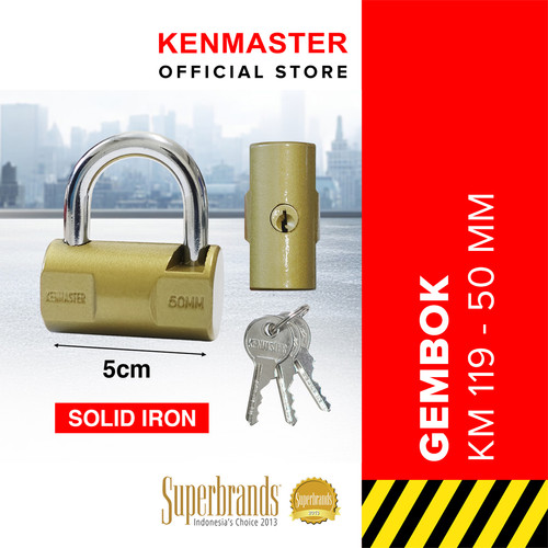 [EZM.2500068] Kenmaster Gembok Hammer 50MM - KM-119 / Gembok Anti Maling / Gembok Pagar Kunci Gembok - GMBK112'