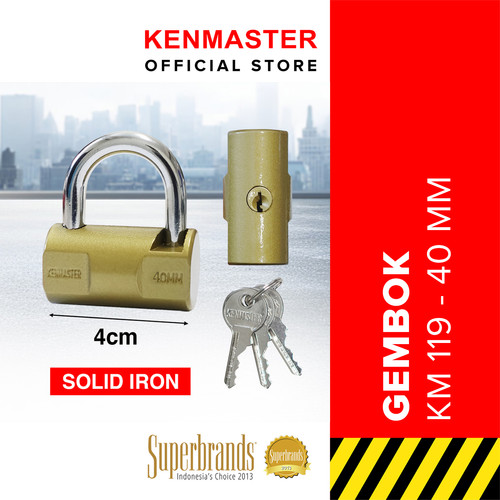 [EZM.2500069] Kenmaster Gembok Hammer 40MM - KM-119 / Gembok Anti Maling / Gembok Pagar Kunci Gembok - GMBK111'