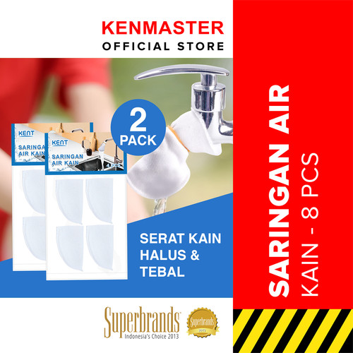 [EZM.2500073] PAKET HEMAT Kent Saringan Kran Air Kain ISI 2 PACK (8 PCS) / Filter Air Kain / Penjernih Air