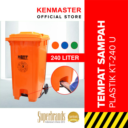 [EZM.2500076] Kent Tempat Sampah Plastik KT-240 U / Tong Sampah Taman / Tong Sampah Besar / Tong Sampah Jumbo