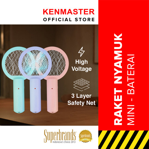 [EZM.2500078] Kenmaster Raket Nyamuk Baterai Mini KM-621 / Raket Serangga / Raket Lalat / Raket Portable - Mosquito Killer - Pembasmi Serangga