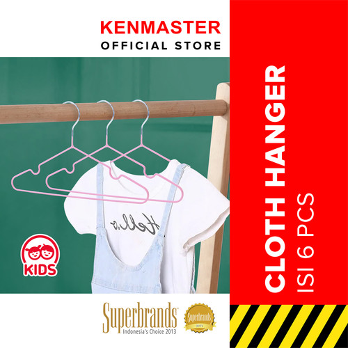 [EZM.2500087] Kenmaster Gantungan Baju anak isi 6 Pcs / Hanger KM-1667 1 Set - ISI 6 PCS - GANT099