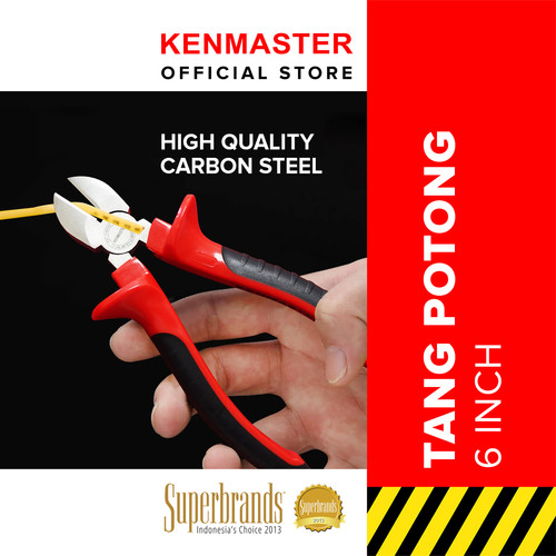 [EZM.2500089] Kenmaster Tang Potong 6 Inch Gagang Merah / Tang Gunting Kabel / Tang Potong Kabel / Tang Potong Kawat - TGPT031