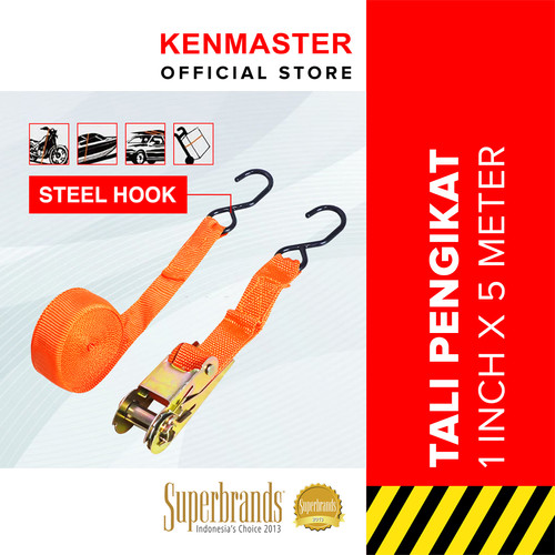 [EZM.2500107] Kenmaster Tali Pengikat Barang KM-151 1 IN X 5 METER / Ratchet Tie Down TMBG036