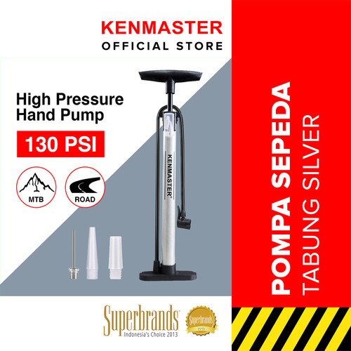 [EZM.2500109] Kenmaster Pompa KM-4932 Tabung Silver / Pompa Sepeda / Pompa Balon Serbaguna