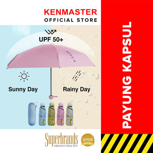 [EZM.2500123] Bevla Payung Kapsul + UV Box BV-520 / Payung Mini / Payung Lipat Kecil / Payung Lipat Mini