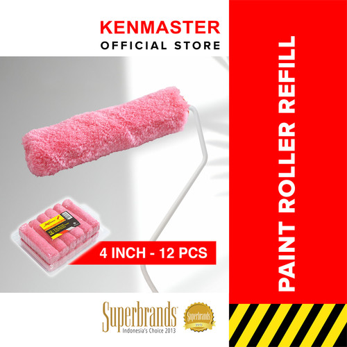 [EZM.2500145] Xander Kuas Cat Tembok Kuas Roll 4 Inch Bulu XD-1436 isi 12 pcs Refill