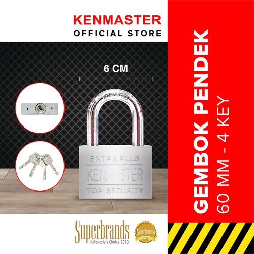 [EZM.2500166] Kenmaster Gembok BL 60MM 3 Key Pendek Gembok Anti Maling Gembok Pagar Kunci Gembok