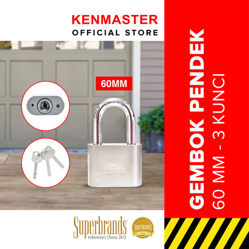 [EZM.2500270] Xander Gembok 60 MM Pendek 3 Key Gembok Anti Maling Gembok Pagar Kunci Gembok Multifungsi - 3 Kunci