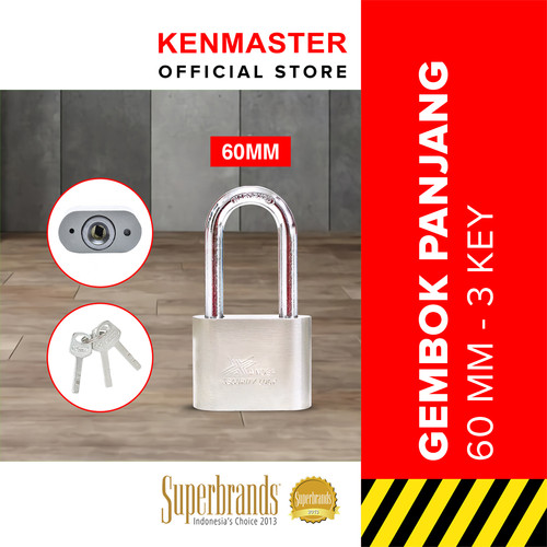 [EZM.2500271] Xander Gembok 60MM - 3 Key Panjang Anti Maling Gembok Pagar Kunci Gembok