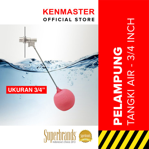 [EZM.2500280] Kenmaster Pelampung Bak Air Kuningan 3/4 Inch / Pelampung Air / Pelampung Tandon / Pelampung Toren / Pelampung Bola