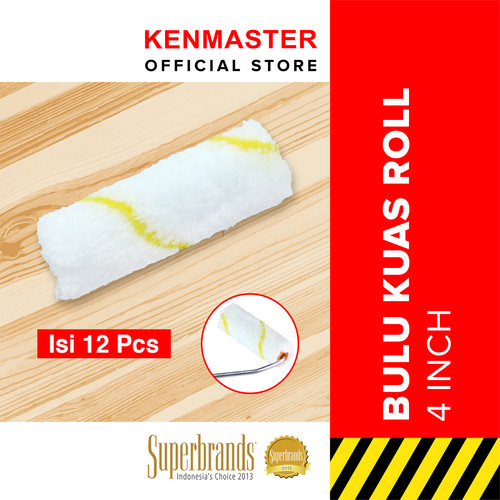 [EZM.2500287] Xander Kuas Cat Tembok Kuas Roll 4 Inch Bulu XD-1195 isi 12 pcs Refill