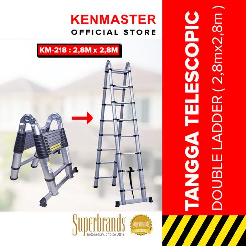 [EZM.2500336] Tangga Teleskopik Tangga Telescopic Tangga Portable Double 2,8 + 2,8 KM218 Fiber Optic