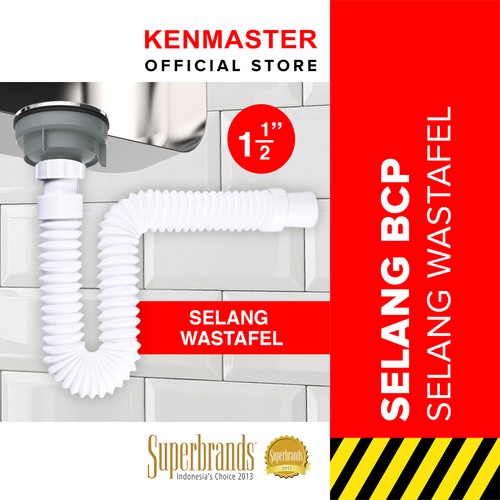[EZM.2500343] Kenmaster Selang BCP CESS 1,5 Inch + Head - SLNG131 / Selang Sink / Selang Afur / Selang Cuci Piring / Selang Wastafel / Selang Bak Cuci Piring