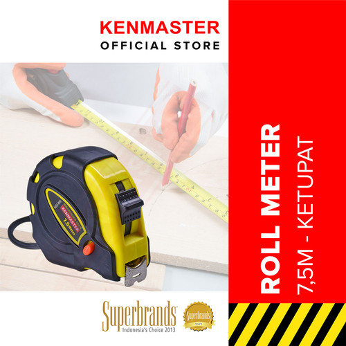 [EZM.2500366] Kenmaster Roll Meter Karet Ketupat 7.5 Mtr - Meteran - RLMT036